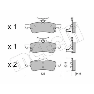 Bilde av Bremseklosser sett, Bakaksel, toyota yaris, yaris / vios sedan, 04466 0D010, YZZE6
