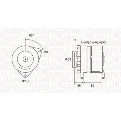 Bilde av MAGNETI MARELLI 063735060010 Dynamo 14V 70A FORD: FIESTA 2