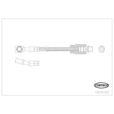 Bilde av CORTECO 19036352 Bremseslange foran OPEL: Meriva A