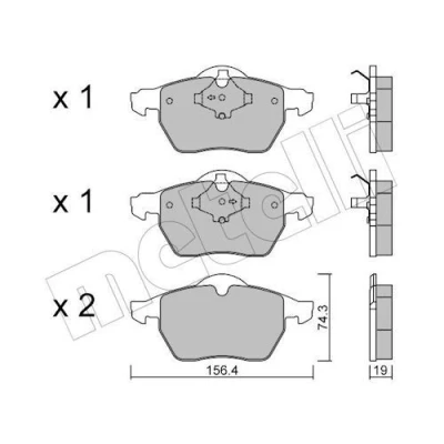 Bilde av Bremseklosser sett METELLI 22 0314 1