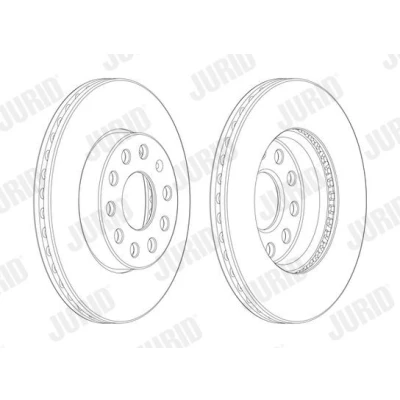 Bilde av JURID 562990JC 1 Bremseskiver 276 24 5 112 ventilert belagt med skruer VOLKSWAGEN: Golf 7, 7 Variant, Sportsvan, SKODA: Octavia 3 Combi