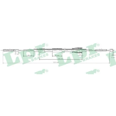 Bilde av LPR C0962B Bremsekabel 1515/955 Trommelbrems