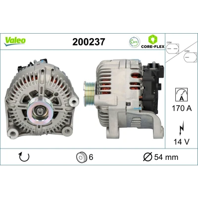 Bilde av VALEO 200237 Dynamo 14V 170A BMW: X5