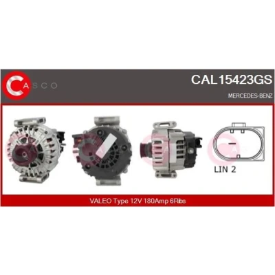 Bilde av CASCO Generator 12V 90A CPA0094 med integrert regulator MERCEDES BENZ: E Klasse T modell, Sedan, SLK CAL10211AS