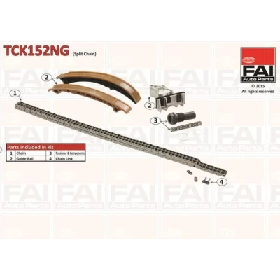 Bilde av FAI AutoParts TCK152NG Registerkjedesett uten tetning, tannhjul dupleks, Rullekjede MERCEDES BENZ: ML Klasse, W124 Stasjonsvogn, E Klasse Sedan