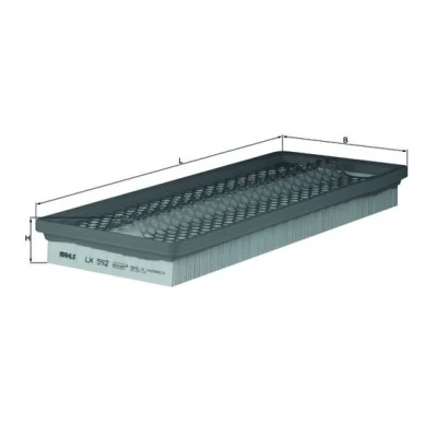 Bilde av MAHLE ORIGINAL LX 592 Luftfilter 41,0 141 379,0 Filterinnsats