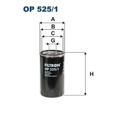 Bilde av FILTRON OP 525/1 Oljefilter 3/4 16 UNF med en retursperreventil Påskruingsfilter AUDI: 80 B4 Avant, Sedan