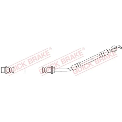Bilde av QUICK BRAKE 58.866 Bremseslange 175, 250 TOYOTA: Yaris II Hatchback