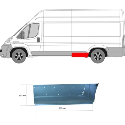 Bilde av Sidevegg, Foran venstre, citroën jumper buss ii, skåp fiat ducato buss, skåp, peugeot boxer