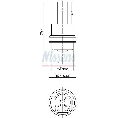 Bilde av Kjølevæsketemperatursensor, Bak, audi,ford,seat,skoda,vw, 059919501A, 078919501C, 1100619, 1124770, XM218A570AA, XM218A570BA