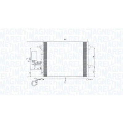 Bilde av MAGNETI MARELLI 350203789000 Kondensator med tørker 603x475x16 475 603 16 VOLVO: V70 3, XC60 I