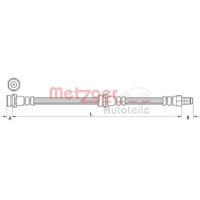 Bilde av METZGER 4111034 Bremseslange 415