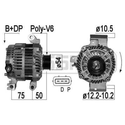 Bilde av ERA 209352A Dynamo 14V 100A MAZDA: 6 Stasjonsvogn, Hatchback