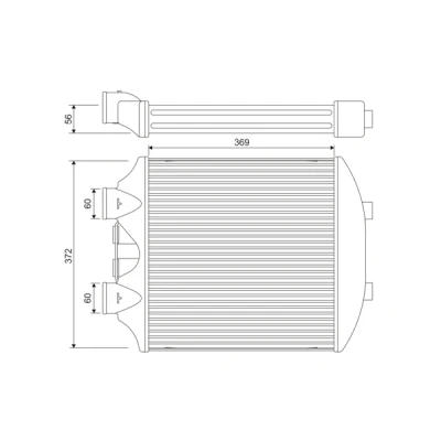 Bilde av VALEO 818393 Ladeluftkjøler Aluminium uten sensor