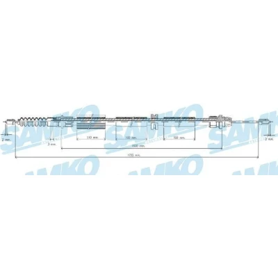 Bilde av LPR C0262B Bremsekabel 1735/1532 Skivebrems FORD: MONDEO 3 Kombi, 3, Stufenheck