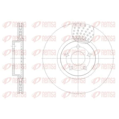 Bilde av REMSA Bremseskive FORD: Transit Connect V408 Van, Mk2 Stasjonsvogn framaksel 25mm 5 ventilert 62549.10 2252905,2252907,2279489,2279490