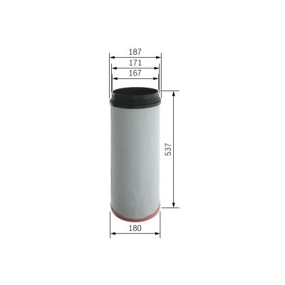 Bilde av BOSCH F 026 400 701 Luftfilter 537mm 187mm Filterinnsats