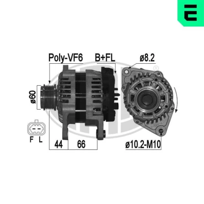 Bilde av ERA 209388A Dynamo 14V 100A OPEL: Meriva B