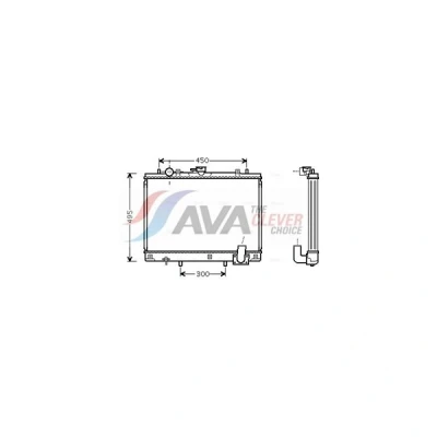 Bilde av PRASCO MT2161 Radiator Aluminium 425 598 42 Kjøleribber loddet MITSUBISHI: L200 III Pick up