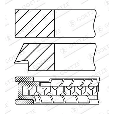 Bilde av GOETZE ENGINE 08 107600 10 Stempelringsett 89,6mm
