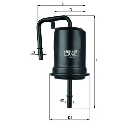 Bilde av MAHLE ORIGINAL KL 517 Drivstoffilter ledningsfilter 8 7,9 MAZDA: MX 5 2, I