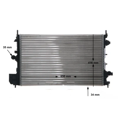 Bilde av MAHLE ORIGINAL CR 835 001S Radiator 650 416 34 Kjøleribber satt sammen mekanisk OPEL: Vectra C Caravan, SAAB: 9 3 Stasjonsvogn