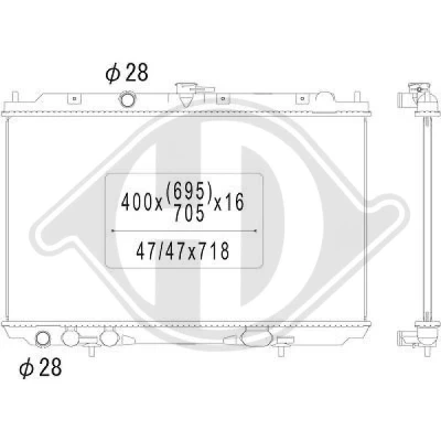 Bilde av DIEDERICHS DCM1827 Radiator 405 690 16 Climate