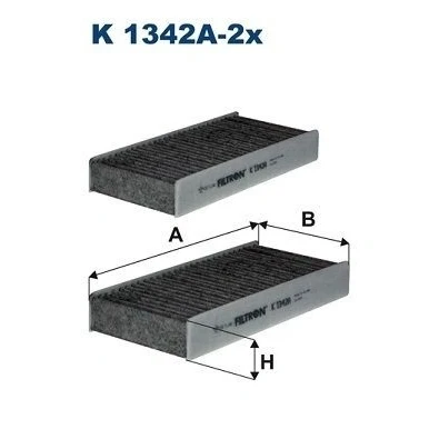 Bilde av FILTRON K 1342A 2x Kupéfilter Karbonfilter 233 115 33 BMW: 2 Active Tourer, Gran X1, MINI: Clubman, Hatchback, Countryman