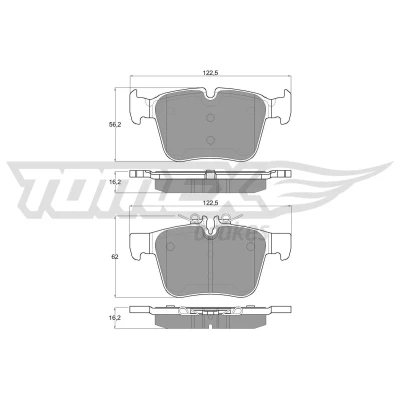 Bilde av TOMEX brakes TX 17 051 Bremseklosser bakaksel klargjort for slitasjeindikator MERCEDES BENZ: C Klasse T modell, Sedan, GLC SUV