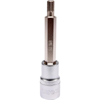 Bilde av YATO YT 04352 Pipenøkkelinnsats 1/2 3120 M8 Krom vanadium stål Spline