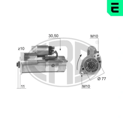 Bilde av Starter mitsubishi pajero ii, iii, iv, canvas top sport van iv OE 1810A050, M008T75071, M008T75071A