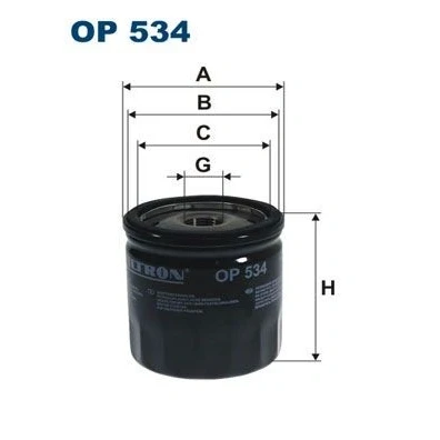Bilde av FILTRON OP 534 Oljefilter 3/4 16 UNF Påskruingsfilter JEEP: WRANGLER 3, 2, Cherokee III, CHRYSLER: VOYAGER 4, PT Cruiser Stasjonsvogn