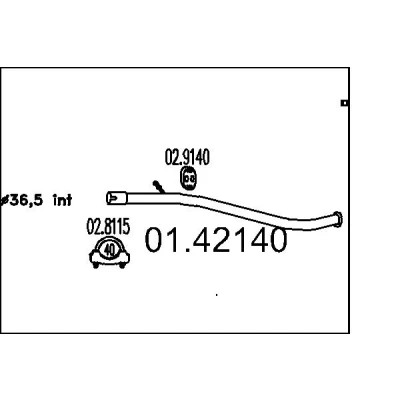 Bilde av Eksosrør MTS 01.42140