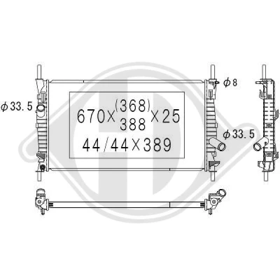 Bilde av DIEDERICHS DCM2090 Radiator 670 380 26 Climate