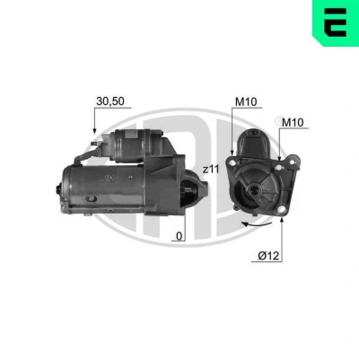 Bilde av ERA 220436A Starter 12 2,1 11 RENAULT: TRAFIC 2 Bus, Kasten, SCENIC 2, OPEL: Vivaro A Combi, Flatvogn lastebil / Chassis