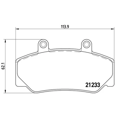 Bilde av BREMBO P 86 006 Bremseklosser ekskl. slitasjevarselkontakt med tilbehør VOLVO: 740 Sedan, 940 I Stasjonsvogn, Stasjonsvogn