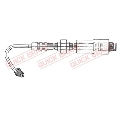 Bilde av Bremseslange, Høyre bakaksel, renault kangoo, kangoo express, 8200062202