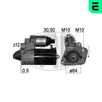Bilde av ERA 220816A Starter 12 1,2 NISSAN: Pulsar Hatchback, RENAULT: MEGANE 3 Grandtour