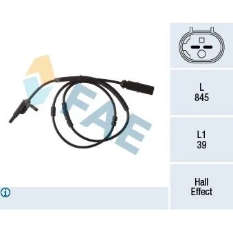 Bilde av FAE 78292 ABS Sensor Hall prinsipp 2 845 BMW: 4 Coupé, 3 Touring, Sedan