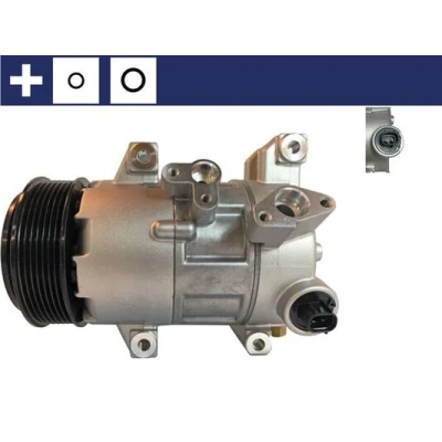 Bilde av MAHLE ORIGINAL ACP 975 000S Kompressor 5SE12C 12 PAG 46 R 134a med tetningsring TOYOTA: Avensis III Stasjonsvogn, RAV4 SUV