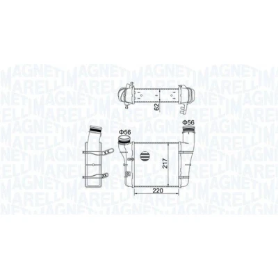 Bilde av MAGNETI MARELLI 351319204580 Ladeluftkjøler AUDI: A4 B7 Avant, B6 Sedan