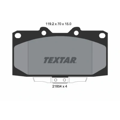 Bilde av TEXTAR 2185401 Bremseklosser med akustisk slitasjevarsel SUBARU: Impreza III Sedan, II Stasjonsvogn, NISSAN: 200SX