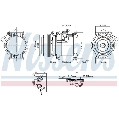 Bilde av NISSENS 891011 Kompressor CSP11 12 PAG 46 YF R 134a