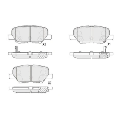 Bilde av KAVO PARTS KBP 5551 Bremseklosser med akustisk slitasjevarsel MITSUBISHI: OUTLANDER 3, ASX SUV, MAZDA: 6 Stasjonsvogn, Sedan