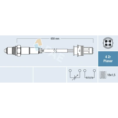 Bilde av FAE 77249 Lambdasonde MERCEDES BENZ: E Klasse Sedan, T modell, C Sedan