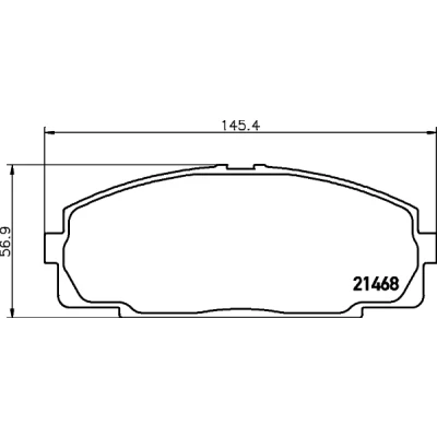 Bilde av HELLA 8DB 355 016 921 Bremseklosser ikke klargjort for slitasjeindikator TOYOTA: Hiace 4 Kasten, Bus, Dyna Flatvogn lastebil / Chassis