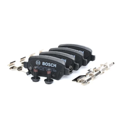 Bilde av BOSCH 0 986 494 654 Bremseklosser Low Metallic med akustisk slitasjevarsel montageanvisning, antihyle blikk, skruer
