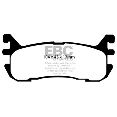 Bilde av EBC Brakes DP41003R Bremseklosser bakaksel MAZDA: MX 5 I, 2