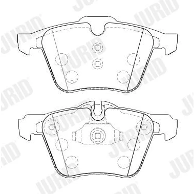Bilde av JURID 573464J Bremseklosser klargjort for slitasjeindikator med kolbleklips uten tilbehør JAGUAR: XF Sedan, F Type Cabrio, Sportbrake