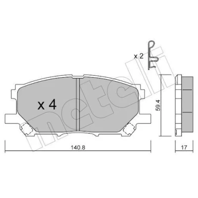 Bilde av Bremseklosser sett METELLI 22 0618 0